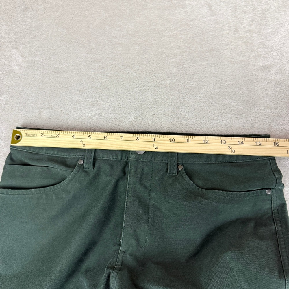 Lululemon ABC Slim Pant Men 31 Dark Green Utilitech 5-Pocket Commuter Preppy EUC - Picture 8 of 14